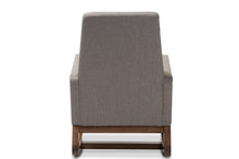 Load image into Gallery viewer, Baxton Studio Yashiya Mid-century Retro Modern Grey Fabric Upholstered Rocking Chair and Ottoman Set
