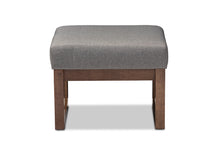Load image into Gallery viewer, Baxton Studio Yashiya Mid-century Retro Modern Grey Fabric Upholstered Rocking Chair and Ottoman Set
