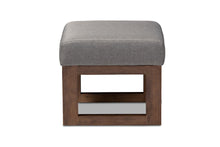 Load image into Gallery viewer, Baxton Studio Yashiya Mid-century Retro Modern Grey Fabric Upholstered Rocking Chair and Ottoman Set
