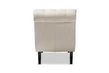 Load image into Gallery viewer, Baxton Studio Layla Mid-century Modern Light Beige Fabric Upholstered Button-tufted Chaise Lounge
