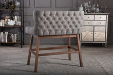 Load image into Gallery viewer, Baxton Studio Gradisca Modern and Contemporary Grey Fabric Button-tufted Upholstered Bar Bench Banquette
