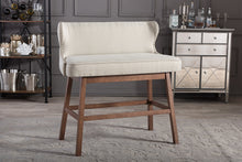 Load image into Gallery viewer, Baxton Studio Gradisca Modern and Contemporary Light Beige Fabric Button-tufted Upholstered Bar Bench Banquette
