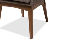Load image into Gallery viewer, Baxton Studio Nexus Mid-Century Modern Walnut Wood Finishing and Gravel Fabric Upholstered Dining Side Chair (Set of 2)
