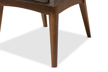 Load image into Gallery viewer, Baxton Studio Nexus Mid-Century Modern Walnut Wood Finishing and Gravel Fabric Upholstered Arm Chair (Set of 2)
