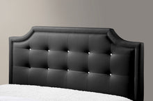 Load image into Gallery viewer, Baxton Studio Carlotta Black Modern Bed with Upholstered Headboard - King Size
