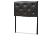Load image into Gallery viewer, Baxton Studio Baltimore Modern and Contemporary Black Faux Leather Upholstered Twin Size Headboard
