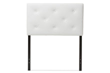 Load image into Gallery viewer, Baxton Studio Baltimore Modern and Contemporary White Faux Leather Upholstered Twin Size Headboard

