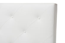 Load image into Gallery viewer, Baxton Studio Baltimore Modern and Contemporary White Faux Leather Upholstered Twin Size Headboard
