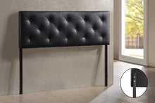 Load image into Gallery viewer, Baxton Studio Baltimore Modern and Contemporary Queen Black Faux Leather Upholstered Headboard
