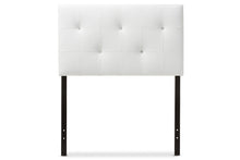 Load image into Gallery viewer, Baxton Studio Kirchem Modern and Contemporary White Faux Leather Upholstered Twin Size Headboard
