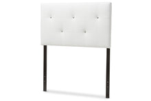 Load image into Gallery viewer, Baxton Studio Kirchem Modern and Contemporary White Faux Leather Upholstered Twin Size Headboard
