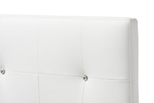 Load image into Gallery viewer, Baxton Studio Kirchem Modern and Contemporary White Faux Leather Upholstered Twin Size Headboard
