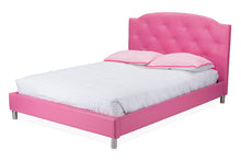 Load image into Gallery viewer, Baxton Studio Canterbury Modern and Contemporary Hot Pink Faux Leather Queen Size Platform Bed
