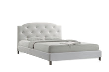 Load image into Gallery viewer, Baxton Studio Canterbury White Leather Contemporary Full-Size Bed
