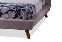 Load image into Gallery viewer, Baxton Studio Jonesy Scandinavian Style Mid-century Beige Fabric Upholstered King Size Platform Bed
