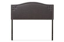 Load image into Gallery viewer, Baxton Studio Aubrey Modern and Contemporary Dark Grey Fabric Upholstered King Size Headboard
