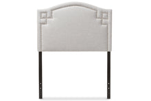 Load image into Gallery viewer, Baxton Studio Aubrey Modern and Contemporary Grayish Beige Fabric Upholstered Twin Size Headboard
