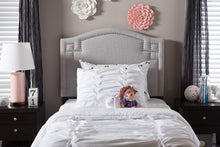 Load image into Gallery viewer, Baxton Studio Aubrey Modern and Contemporary Grayish Beige Fabric Upholstered Twin Size Headboard
