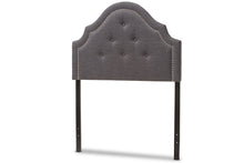 Load image into Gallery viewer, Baxton Studio Cora Modern and Contemporary Dark Grey Fabric Upholstered Twin Size Headboard

