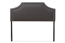Load image into Gallery viewer, Baxton Studio Avignon Modern and Contemporary Dark Grey Fabric Upholstered King Size Headboard
