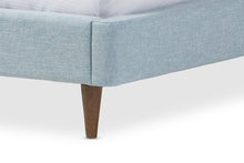 Load image into Gallery viewer, Baxton Studio Hannah Mid-Century Modern Sky Blue King Size Fabric Platform Bed
