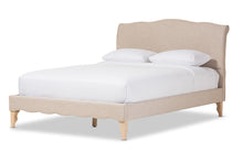 Load image into Gallery viewer, Baxton Studio Fannie French Classic Modern Style Beige Linen Fabric Full Size Platform Bed
