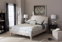 Load image into Gallery viewer, Baxton Studio Fannie French Classic Modern Style Beige Linen Fabric Full Size Platform Bed
