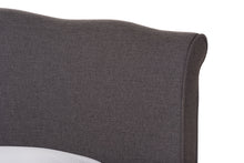 Load image into Gallery viewer, Baxton Studio Fannie French Classic Modern Style Dark Grey Polyester Fabric Queen Size Platform Bed
