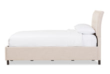 Load image into Gallery viewer, Baxton Studio Lea Modern and Contemporary Beige Mix-Linen Queen Size Storage Platform Bed
