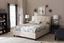 Load image into Gallery viewer, Baxton Studio Lea Modern and Contemporary Beige Mix-Linen Queen Size Storage Platform Bed
