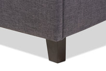 Load image into Gallery viewer, Baxton Studio Lea Modern and Contemporary Dark Grey Fabric Queen Size Storage Platform Bed
