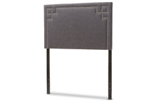 Load image into Gallery viewer, Baxton Studio Geneva Modern and Contemporary Dark Grey Fabric Upholstered Twin Size Headboard
