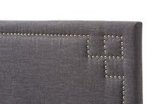 Load image into Gallery viewer, Baxton Studio Geneva Modern and Contemporary Dark Grey Fabric Upholstered Twin Size Headboard
