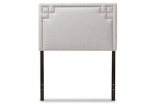 Load image into Gallery viewer, Baxton Studio Geneva Modern and Contemporary Grayish Beige Fabric Upholstered Twin Size Headboard
