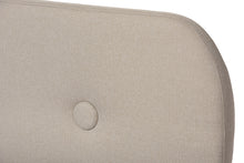 Load image into Gallery viewer, Baxton Studio Penelope Mid-Century Modern Solid Walnut Wood Light Beige Fabric Upholstered Queen Size Platform Bed
