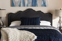 Load image into Gallery viewer, Baxton Studio Nadeen Modern and Contemporary Dark Grey Fabric King Size Headboard
