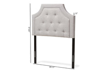 Load image into Gallery viewer, Baxton Studio Mars Modern and Contemporary Greyish Beige Fabric Twin Size Headboard
