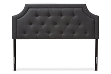 Load image into Gallery viewer, Baxton Studio Mars Modern and Contemporary Dark Grey Fabric Queen Size Headboard
