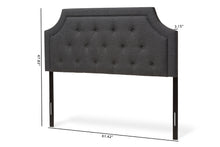 Load image into Gallery viewer, Baxton Studio Mars Modern and Contemporary Dark Grey Fabric Full Size Headboard
