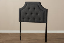 Load image into Gallery viewer, Baxton Studio Mars Modern and Contemporary Dark Grey Fabric Twin Size Headboard
