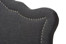 Load image into Gallery viewer, Baxton Studio Avery Modern and Contemporary Dark Grey Fabric Queen Size Headboard

