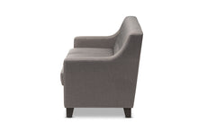 Load image into Gallery viewer, Baxton Studio Arcadia Modern and Contemporary Grey Fabric Upholstered Button-Tufted Living Room 3-Seater Sofa
