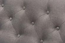 Load image into Gallery viewer, Baxton Studio Arcadia Modern and Contemporary Grey Fabric Upholstered Button-Tufted Living Room 3-Seater Sofa
