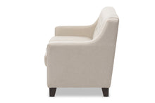 Load image into Gallery viewer, Baxton Studio Arcadia Modern and Contemporary Light Beige Fabric Upholstered Button-Tufted Living Room 3-Seater Sofa
