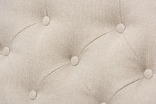 Load image into Gallery viewer, Baxton Studio Arcadia Modern and Contemporary Light Beige Fabric Upholstered Button-Tufted Living Room 3-Seater Sofa
