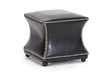 Load image into Gallery viewer, Baxton Studio Ellastone Dark Brown Modern Leather Ottoman
