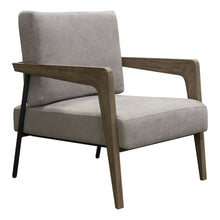 Load image into Gallery viewer, Blair Accent Chair in Grey Fabric with Curved Wood Leg Detail by Diamond Sofa
