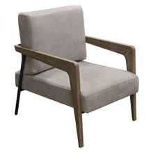 Load image into Gallery viewer, Blair Accent Chair in Grey Fabric with Curved Wood Leg Detail by Diamond Sofa
