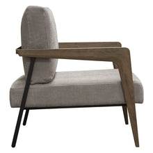 Load image into Gallery viewer, Blair Accent Chair in Grey Fabric with Curved Wood Leg Detail by Diamond Sofa
