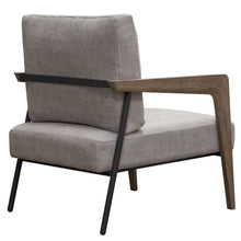Load image into Gallery viewer, Blair Accent Chair in Grey Fabric with Curved Wood Leg Detail by Diamond Sofa
